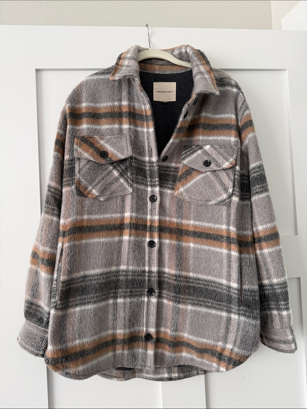 Thread & Supply shacket with side pockets